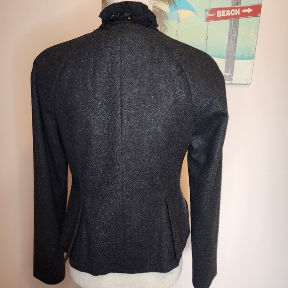 Magaschoni NWT charcoal wool cashmere blazer size 10 - Picture 5 of 12